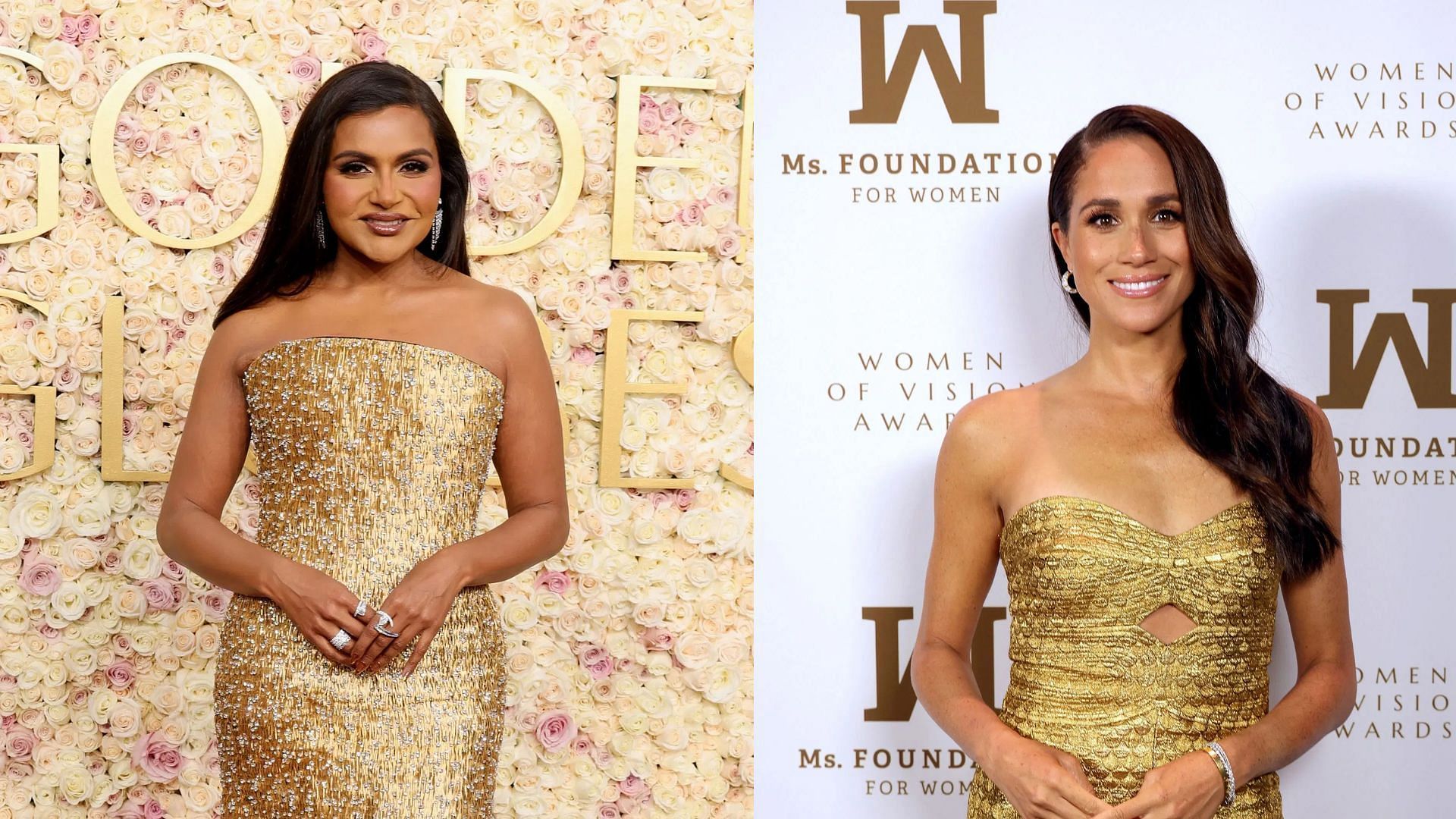 From L to R, Mindy Kaling and Meghan Markle (Image via Getty Images)